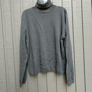Pendleton Gray Merino Wool Turtleneck Sweater M/L